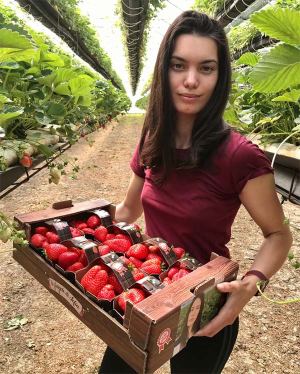 Sofia Michieli, produttrice di fragole
